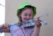 playing the violin