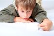 boy with white card
