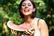woman with melone