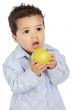 adorable baby eating an apple