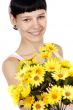 girl with flowers
