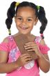 adorable girl eating chocolate