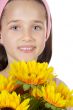 pretty girl with flowers