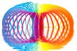 Toy stretched spring