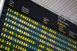 Departures board at airport
