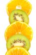 Oranges and kiwis slices