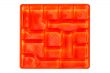 Red wrapper of plastic empty