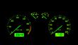 Green neon car dashboard