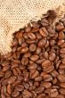 Burlap sack and coffee beans