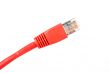 Red network cable isolated
