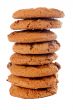 Stack of chocolate cookies