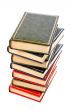 Isolated books stack