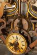 The machinery of old and dirty clock
