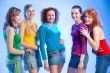 group of five girls
