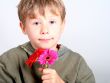 boy with flowers