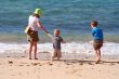 children on the beach