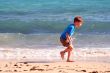 running on the beach