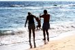 Family on the beach