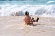 on the beach