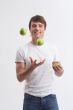 playng with apples