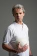 portrait of sporty man and the ball