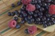 bilberries and raspberries