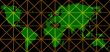 world map on grid