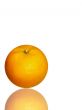 fresh and juicy orange on white