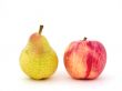 Red apple and yellow pear