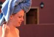 woman with towel