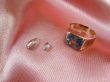 Aquamarine ring and gems