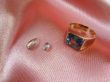 Aquamarine ring and gems