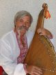Senior ukrainian folk Kobzar with bandura