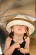 Small girl with umbrella