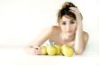 woman with apples