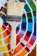 Paintbrush with card of colors