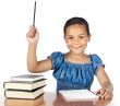 adorable girl studying