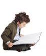 adorable boy reading