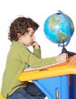 adorable boy writing