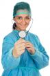 Attractive lady doctor