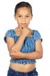 Adorable girl thinking