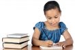 adorable girl studying