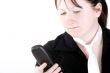 woman with a phone