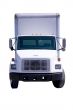 White Delivery Truck isolated