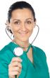 Attractive lady doctor  (focus in the face)