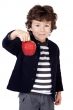 Adorable child with one apple