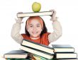 adorable girl studying