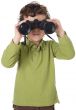 adorable boy with binoculars