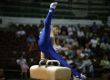 Gymnast on pommel