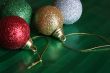 Four Shiny Christmas Balls